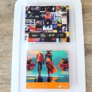 LOT OF 2 : 1000 PIECE PUZZLES: Space & Water NEW